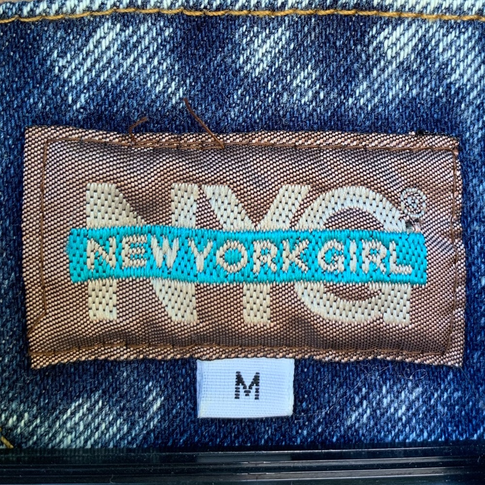 Vintage NY Girl retro 80s oversized denim jacket - Picture 6 of 16